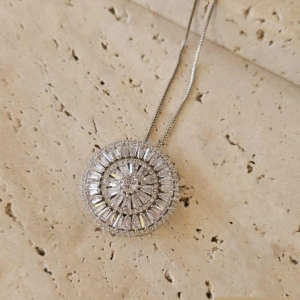 Gargantilha Mandala Cravejada Navete 45cm