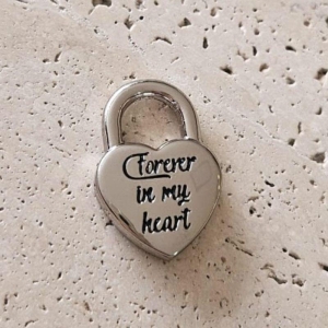 Pingente Cadeado Forever In My Hear (1,8x2,2cm)