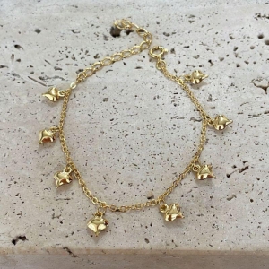 Pulseira Corações  Pendurados