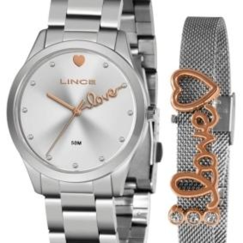 Relógio de Pulso Lince Analógico conjunto