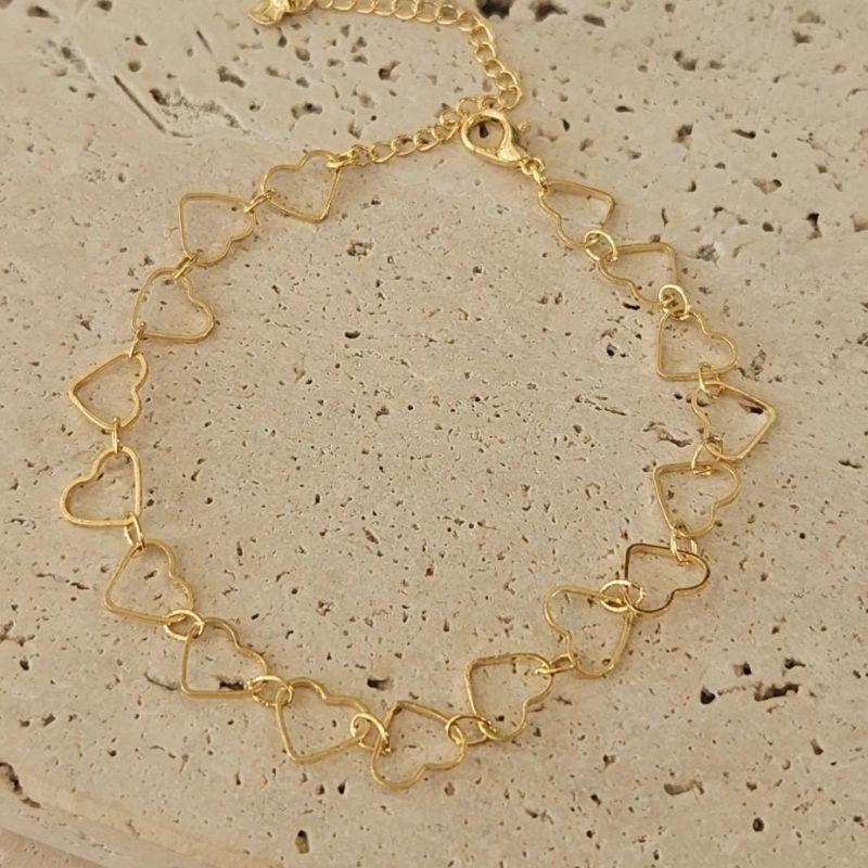 Pulseira Corações 14cm