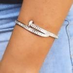 Bracelete Prego Cravejado Baguete Cristal R