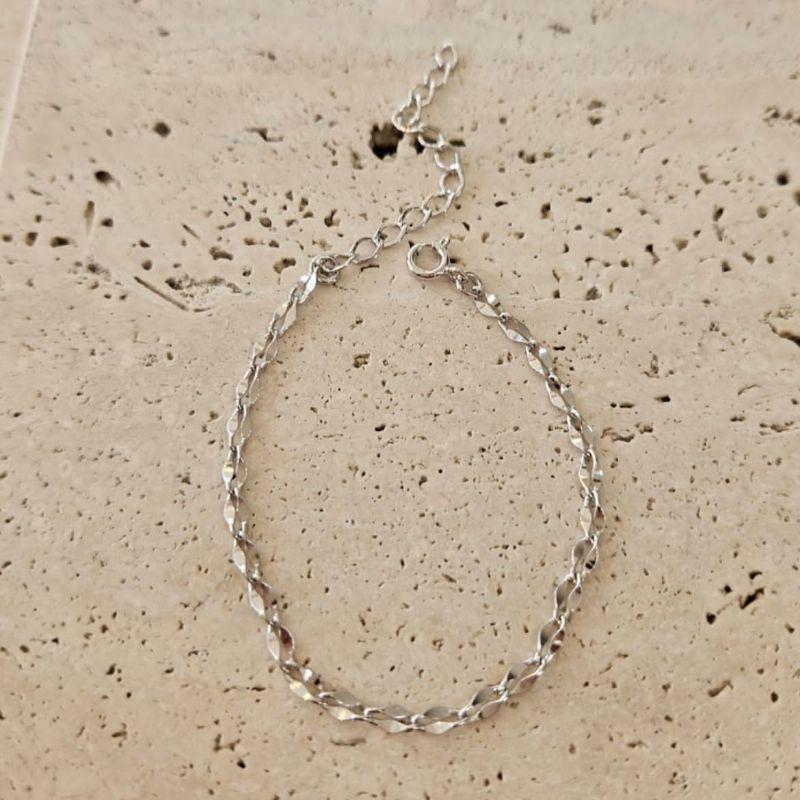 Pulseira Elos Amassadinhos 18cm