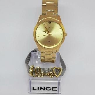 Relogio de Pulso Lince Analógico com Conjunto 