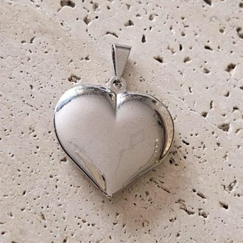 Pingente Coração Cheio Grande  (2,3x2,2cm)