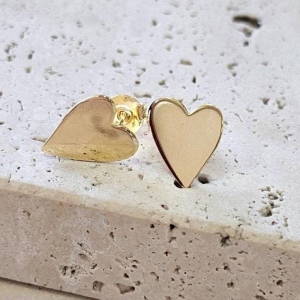 Brinco Coração Chapinha Torto Gde