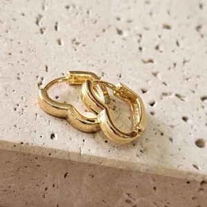 Brinco Argola Coração Liso Click Media