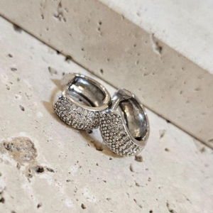 Brinco Argola Cravejada Grossa