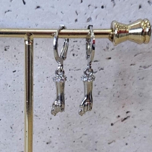 Brinco Argola Figa Com Zirconia