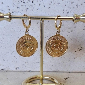 Brinco Argola Olho Grego Desenhado