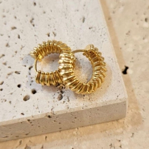 Brinco Argola Riscada Grossa