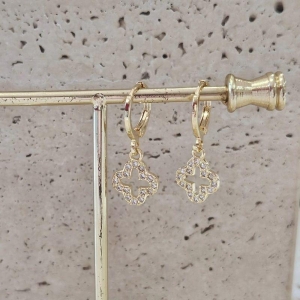 Brinco Argola Van Cleef Cravejada Vazada