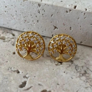 Brinco Arvore da Vida c/ Zirconia
