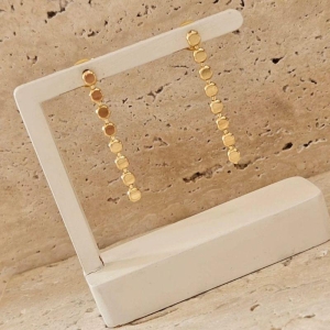 Brinco Bolinhas Amassadinhas Pendurado