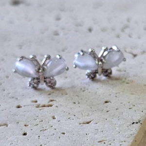 Brinco Borboleta Com Pedra