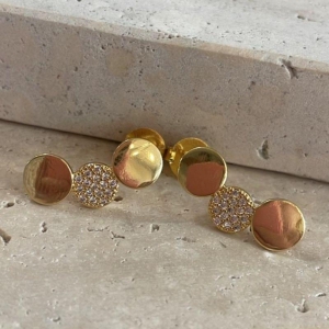 Brinco Circulos Liso e Cravejado