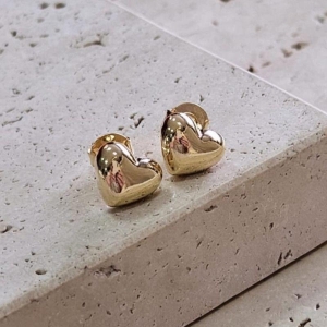 Brinco Coração Abaulado Peq