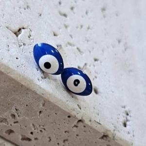 Brinco Olho Grego Azul Fixo