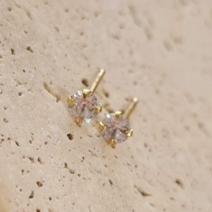 Brinco Ponto de Luz Redondo 4mm