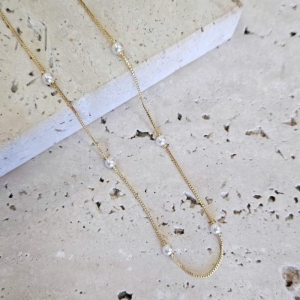 Choker Pérolas com Veneziana