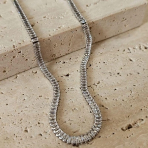 Choker Rivieira Baguete Cristal Inteira