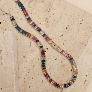 Choker Riviera Baguete Colorida