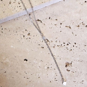 Gargantilha Gravata Coração Mini 45cm