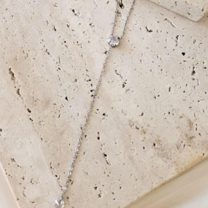 Gargantilha Gravatinha Zirconia 45cm