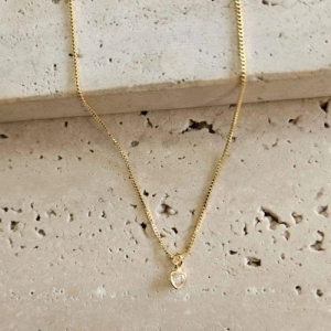 Gargantilha Infantil Ponto de Luz Coração 35cm