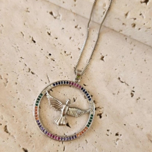 Gargantilha Mandala Espirito Santo com Zirconias 50cm