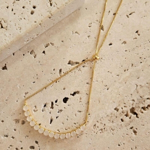 Pulseira Fio de Zirconias Rosa Leitosa Gde Ajustável