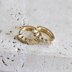 Brinco Argola Cravejada Basica Gde