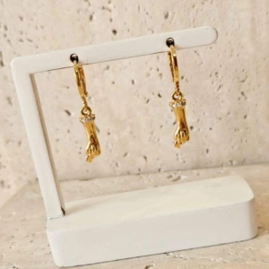 Brinco Argola Figa Com Zirconia