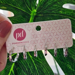 Brinco Trio Argola Torcida