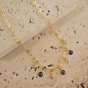 Choker Olho Grego com Zirconias