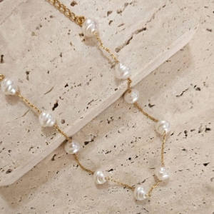 Choker Pérolas Disco Voador