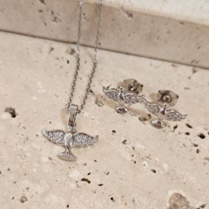 Conjunto Espirito Santo Cravejado 45cm