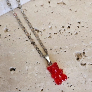 Gargantilha Teddy Vermelho 50cm