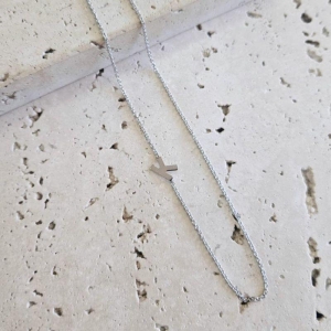 Gargantilha Letra K Tranversal 50cm