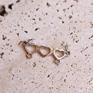 Pingente Canga 2 Corações Vazados (2,5cm)