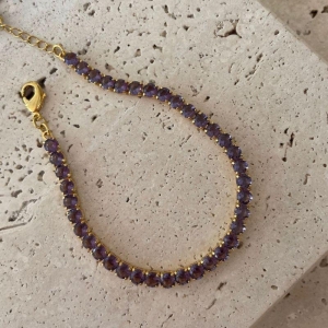 Pulseira Fio de Zirconia Lilas