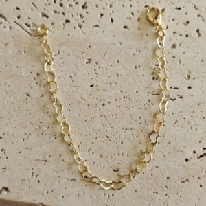 Pulseira Infantil Corações Vazados 14cm