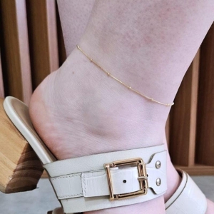 Tornozeleira Veneziana com Micro Bolinhas 25cm