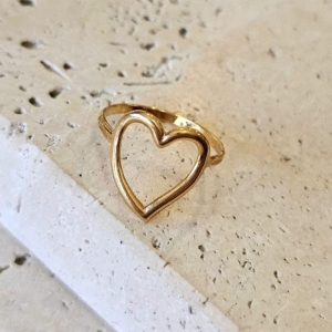 Anel Coração Vazado 2