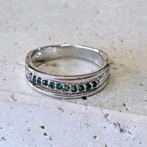 Anel Três Aros Cravejado Infantil