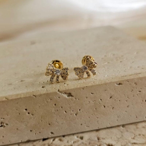 Brinco Lacinho Cravejado M