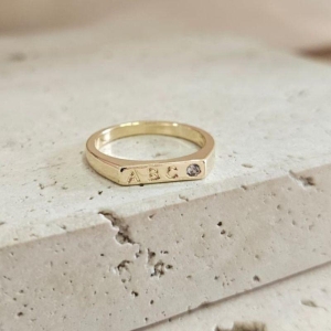 Anel ABC com Zirconia