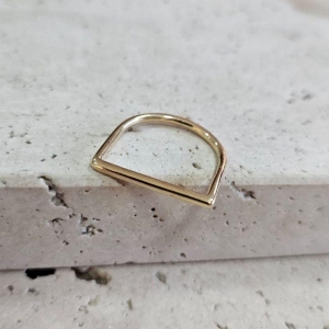 Anel Arredondado Reto Fino