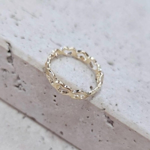 Anel Coraçõezinhos Vazados Infantil