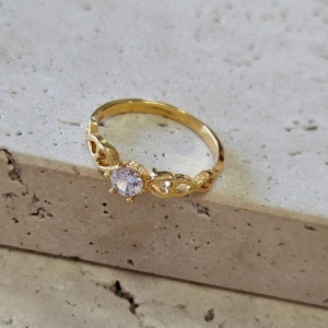 Anel Solitário Infinito